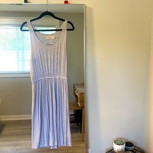 Stretchy Black and White Striped Dress